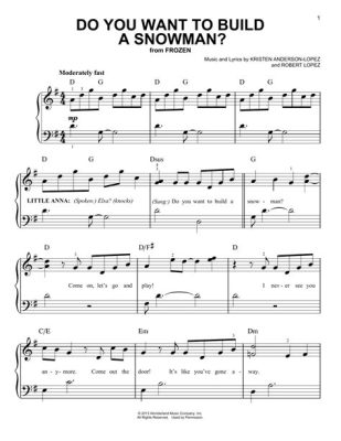 do you wanna build a snowman sheet music - 探究音乐与冬季的奇妙联系